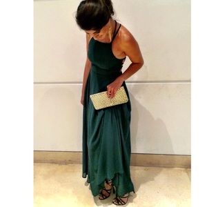 Lulu’s Strappy to be Here Forest Green Maxi Dress